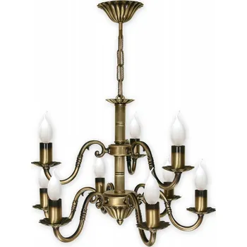 Svítidlo Lemir Závěsné svítidlo na tyči O1007/W9 Prima lustr 9 ramenný, patina