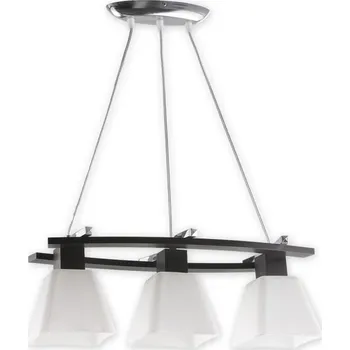 Svítidlo Lemir Lustr do obyváku O1473 WG Dreno závěs 3, dřevo wenge + chrom