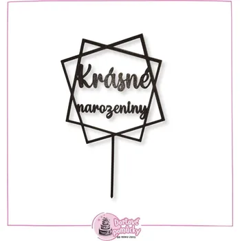 Krásne narozeniny č.7 - plastový zápich - Měděná