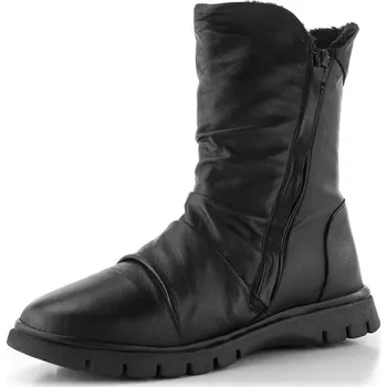 Dámské kozačky Creator řasený kotník se zipem Soft black IB 18371 - 42 | P697752