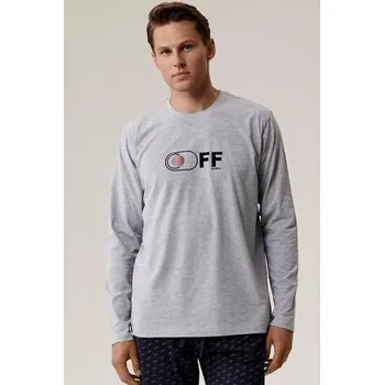 Pánské pyžamo Pánské pyžamo Atlantic NMP-390 - bavlna Šedá S