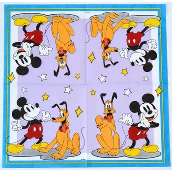 Papírový ubrousek Ubrousek na decoupage - Pro děti - Mickey a Pluto