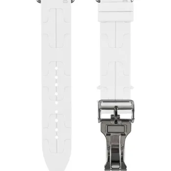 Příslušenství k chytrým hodinkám Silikonový barevný řemínek s motýlkovou kovovou sponou 20mm pro hodinky Samsung / Huawei / Xiaomi / Garmin Barva: Bílá, Typ: 3