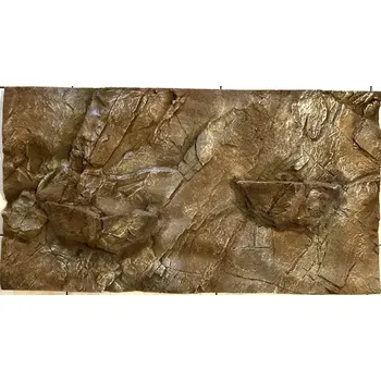 Dekorace do terária Pozadí Akvamex style Skála C písková 58,5 x 36,5 cm terarijní s kapsami