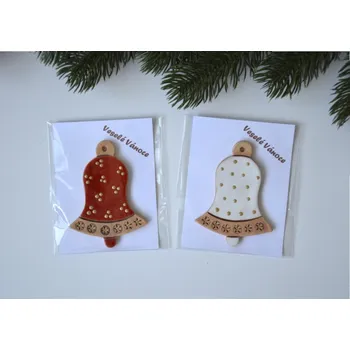 Vánoční ozdoba Keramická vánoční ozdoba - zvonek Barva: Bílá