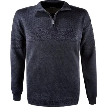 Pánský svetr Kama Merino svetr 4053 111 - tmavě šedá L