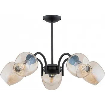 Svítidlo Lemir Závěsné svítidlo na tyči O3065 W5 CZA + ZL Katla lustr 5 ramenný, matn