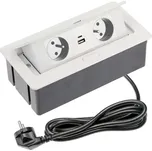 GTV Zásuvkový box AE-PBSUC2GU-10N SOFT nábytková zásuvka 2x zásuvka s uzem