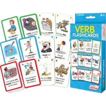 Verb Flashcards kartičky s pravidelnými i nepravidelnými slovesy v angličtině