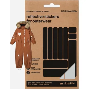 Reflexní samolepky na oblečení Bookman Strips barva Stříbrná