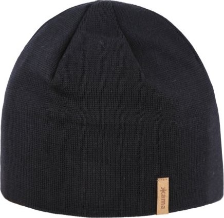 Kama pletená Merino čepice A02 110 - černá XL