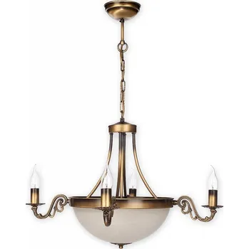 Svítidlo Lemir Závěsné svítidlo na řetězu O2124 W6 PAT Arkadia lustr 4 ramenný, patin