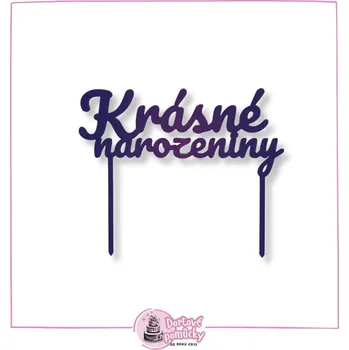 Krásne narozeniny č.15 - plastový zápich - Měděná