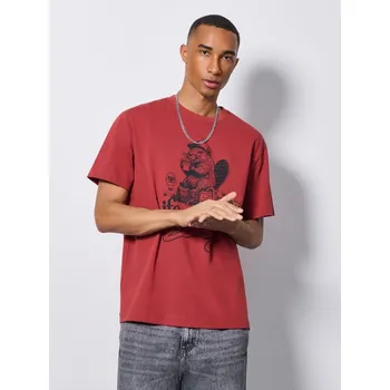 Tričko s potiskem - M - House - jasně červená - 006GV-29X