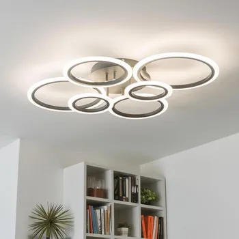 Brilagi-LED Stmívatelný přisazený lustr ORBITS LED/85W/230V 3000-6500K antr + DO