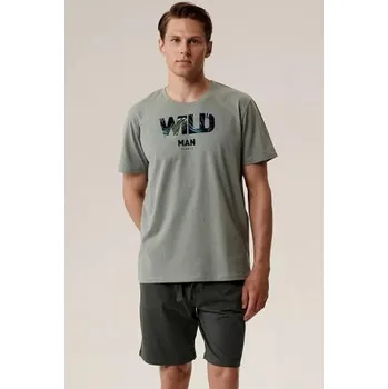 Pánské pyžamo Pánské pyžamo Atlantic NMP-396 - bavlna Zelená L