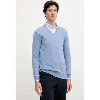 Dámský svetr Svetr s příměsí kašmíru Tommy Hilfiger MW0MW28047.9BYY modrá 50X, vel. XL