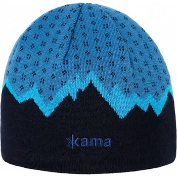 Sušička Kama pletená Merino čepice A169 108 - tmavě modrá XL