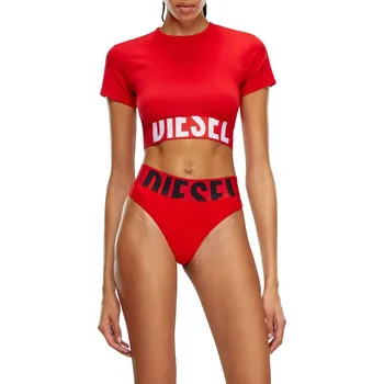 TRIČKO DIESEL UFTEE-SPORT-CROPPED-T-SHIRT T- RACING RED