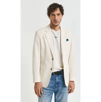 Pánské oblečení SAKO GANT SLIM SEERSUCKER SUIT JACKET CREAM