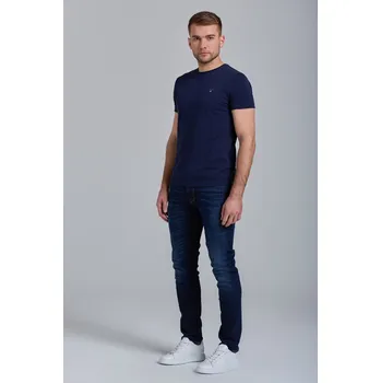 Pánské oblečení DŽÍNY GANT EXTRA SLIM ACTIVE RECOVER JEANS DARK BLUE WORN IN