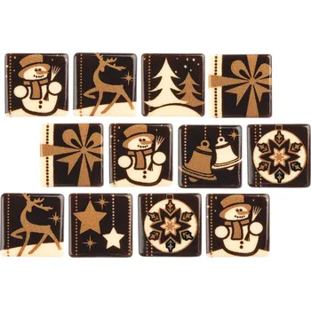 Čokoláda Günthart Čokoládová dekorace Zlaté Vánoce Množství v balení: 12 ks