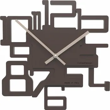 Hodiny Designové hodiny 10-003 CalleaDesign Kron 32cm (více barevných verzí) Barva čokoládová-69 - RAL8017