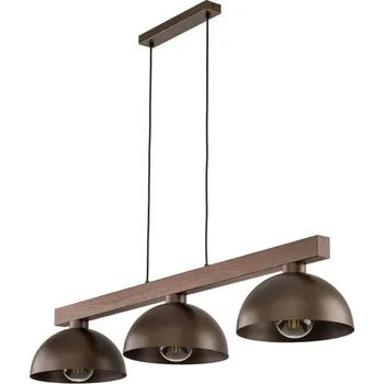 Svítidlo TK Lighting Závěsný lustr 6299 OSLO hnědá, tmavé dřevo