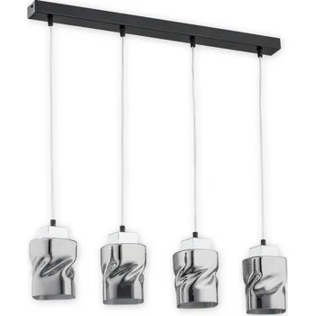 Svítidlo Lemir Závěsné svítidlo na lanku O2964 W4 CZA + CH Meru závěs 4, černá matná