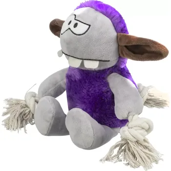 Hračka pro psa TRIXIE MONSTER I. - plyšová příšerka s vnitřním lanem, se zvukem, 32 cm, fialová