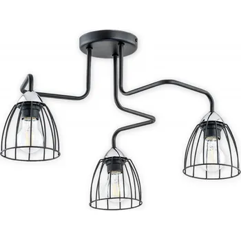 Svítidlo Lemir Stropní svítidlo O2703 W3 CZA Senso lustr 3 ramenný, černá matná + chr