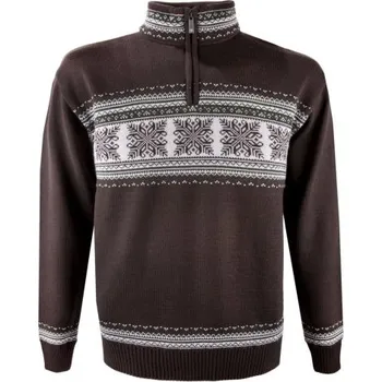 Pánský svetr Kama Merino svetr L139 113 - hnědá M