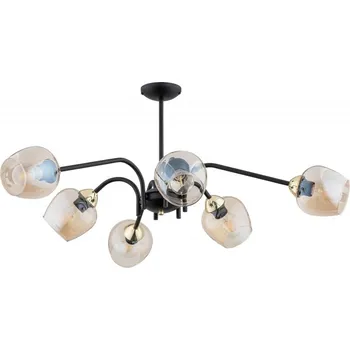 Svítidlo Lemir Závěsné svítidlo na tyči O3066 W6 CZA + ZL Katla lustr 6 ramenný, matn