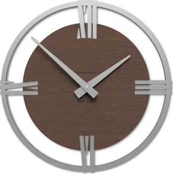 Hodiny Designové hodiny 10-031n natur CalleaDesign Sirio 38cm (více dekorů dýhy) Design wenge - 89