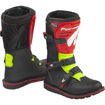 Moto obuv Dětské moto boty FORMA ROCK černo/červeno/žluté fluo 38