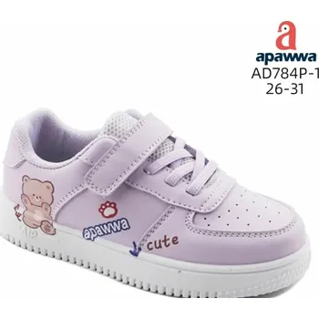 Dětská treková obuv APAWWA dětská teniska AD784P-1 bílo-fialová Velikost: 27