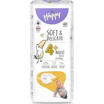 jednorázová plena Bella Happy Soft 4+ Maxi 9-15 kg 40 ks