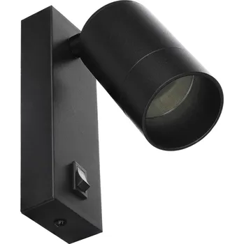 Nástěnné svítidlo Interlook BD-C278-Černý | Černé nástěnné svítidlo | Nástěnné svítidlo s pohyblivým reflektorem | Reflektor se závitem GU10 | Noční lampa s vypínačem
