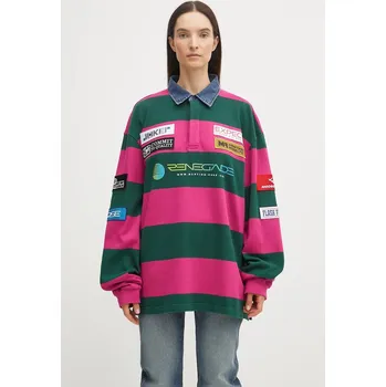 Dámská mikina Bavlněná mikina Martine Rose Rugby Polo, L, růžová, 43X