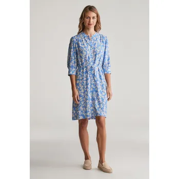 Dámské šaty ŠATY GANT REG FLORAL PRINT SS SHIRT DRESS PERFECT BLUE