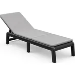 Plastové lehátko MALLORCA graphit SKLADEM 5 KS - ZAVÁDĚCÍ CENA