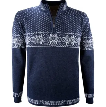 Pánský svetr Kama Merino svetr 4053 108 - tmavě modrá L