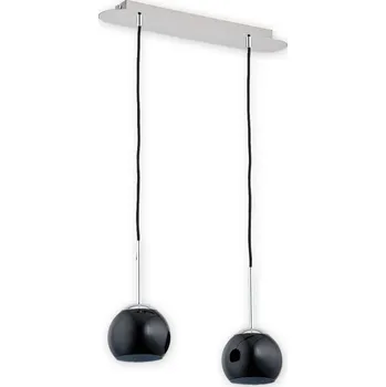 Svítidlo Lemir Závěsné svítidlo na lanku O2542 W2 CZA Colours závěs 2, chrom + černá