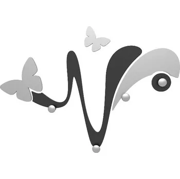 Hodiny Designový nástěnný věšák 50-13-1 CalleaDesign 69cm (více barev) Barva vínová červená-65 - RAL3003