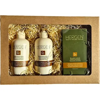 Kosmetická sada Dárková sada Bes Hergen pro suché a lámavé vlasy: G1 šampon 400 ml • G3 intenzivní bezoplachový balzám 400 ml • G4 výživný olej 100 ml