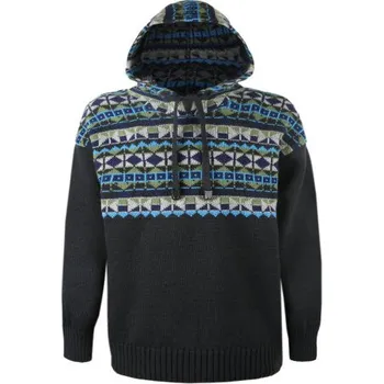 Pánský svetr Kama dětský Merino svetr 1017 111 - tmavě šedá M