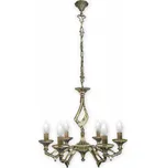 Lemir Závěsné svítidlo na řetězu 636/W6 Vigo lustr 6 ramenný, patina