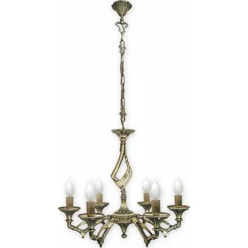 Svítidlo Lemir Závěsné svítidlo na řetězu 636/W6 Vigo lustr 6 ramenný, patina