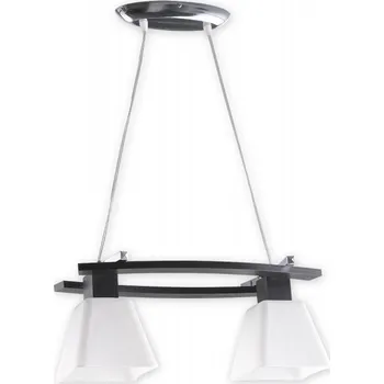 Svítidlo Lemir Lustr do obyváku O1472 WG Dreno závěs 2, dřevo wenge + chrom