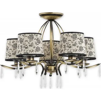 Svítidlo Lemir Lustr do obyváku O2485 W5 PAT Agila lustr 5 ramenný, patina